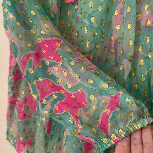 Lilly Pulitzer Tropical Rilla Silk Top - Picture 3 of 8